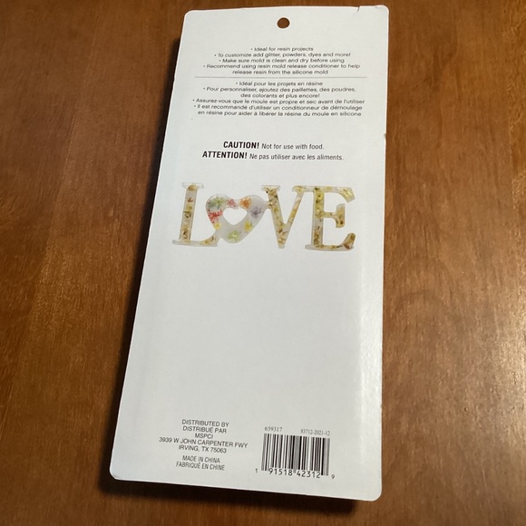 Craft Smart Silicone Mold LOVE New/Sealed - Picture 7 of 8